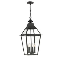 Savoy House 5-723-153 - Jackson 4-light Outdoor Hanging Lantern In Matte Black With Gold Highlights