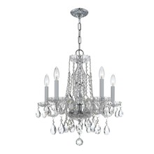 Crystorama 1061-CH-CL-MWP - Traditional Crystal 5 Light Hand Cut Crystal Polished Chrome Mini Chandelier