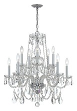 Crystorama 1130-CH-CL-MWP - Traditional Crystal 10 Light Hand Cut Crystal Polished Chrome Chandelier