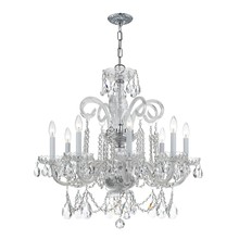 Crystorama 5008-CH-CL-MWP - Traditional Crystal 8 Light Hand Cut Crystal Polished Chrome Chandelier
