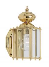 Generation Lighting 8507-02 - Classico traditional 1-light outdoor exterior small wall lantern sconce in polished brass gold finis