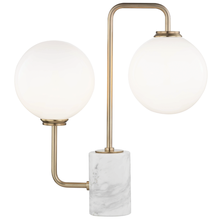 Mitzi by Hudson Valley Lighting HL170201-AGB - 2 Light Table Lamp With A Marble Base