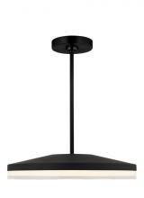 Visual Comfort & Co. Modern Collection 700TDWYT16B-LED930 - Modern Wyatt dimmable LED Large Ceiling Pendant Light in a Nightshade Black finish
