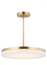 Visual Comfort & Co. Modern Collection 700TDWYT16NB-LED930 - Modern Wyatt dimmable LED Large Ceiling Pendant Light in a Natural Brass/Gold Colored fini