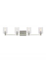 Visual Comfort & Co. Studio Collection 4464204-962 - Fulton modern 4-light indoor dimmable bath vanity wall sconce in satin brass gold finish