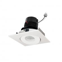  NPRLV-4SGCDXWW - 4" Pearl Low Voltage LED Square Adjustable Gimbal Retrofit, 600lm / 11W, Comfort Dim, White