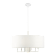 Livex Lighting 49376-03 - 7 Lt White Pendant Chandelier