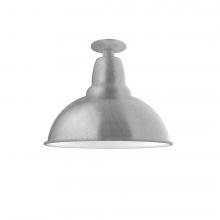 Montclair Light Works FMB107-49-L13 - 14&#34; Cafe LED Flush Mount Light in Painted Galvanized