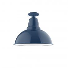 Montclair Light Works FMB107-50-L13 - 14&#34; Cafe LED Flush Mount Light in Navy