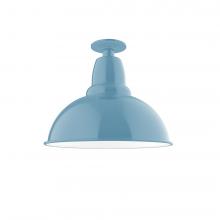 Montclair Light Works FMB107-54-L13 - 14&#34; Cafe LED Flush Mount Light in Light Blue