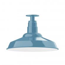 Montclair Light Works FMB184-54-L13 - 16&#34; Warehouse shade, LED Flush Mount ceiling light, Light Blue