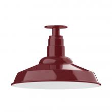 Montclair Light Works FMB184-55-L13 - 16&#34; Warehouse shade, LED Flush Mount ceiling light, Barn Red