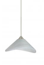  X-191352-LED-SN - Besa Pendant For Multport Canopy Hoppi Satin Nickel Marble 1x3W LED