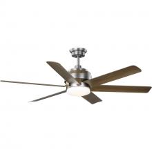  P250003-081-30 - Kaysville Collection 6-Blade Chestnut 56-Inch DC Motor LED Urban Industrial Ceiling Fan