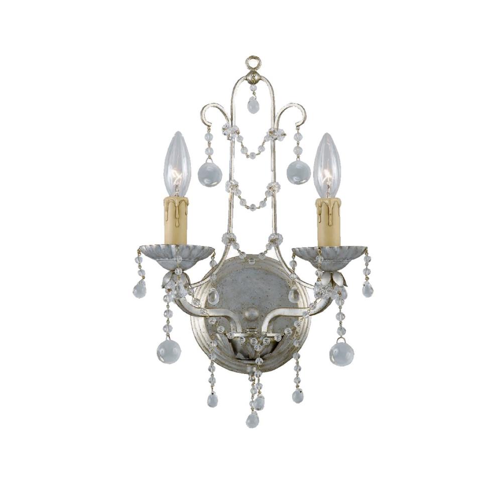 Paris Market 2 Light Silver Leaf Sconce