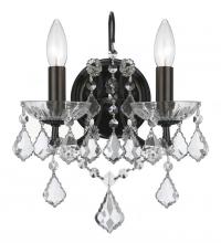 Crystorama 4452-VZ-CL-MWP - Filmore 2 Light Clear Crystal Bronze Sconce