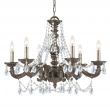 Crystorama 5026-VB-CL-S - Paris Market 6 Light Swarovski Strass Crystal Venetian Bronze Chandelier