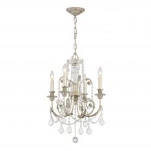 Crystorama 5114-OS-CL-S - Regis 4 Light Swarovski Strass Crystal Olde Silver Chandelier