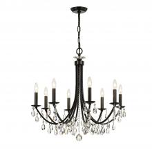 Crystorama 8828-VZ-CL-MWP - Bridgehampton 8 Light Hand Cut Crystal Vibrant Bronze Chandelier