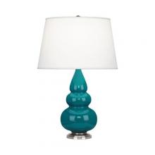  293X - Peacock Small Triple Gourd Accent Lamp