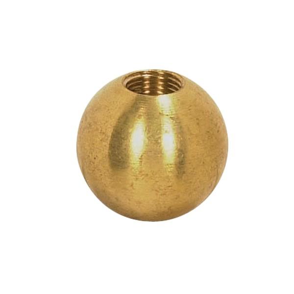 Brass Ball; 1/2" Diameter; 1/8 IP Tap; Unfinished