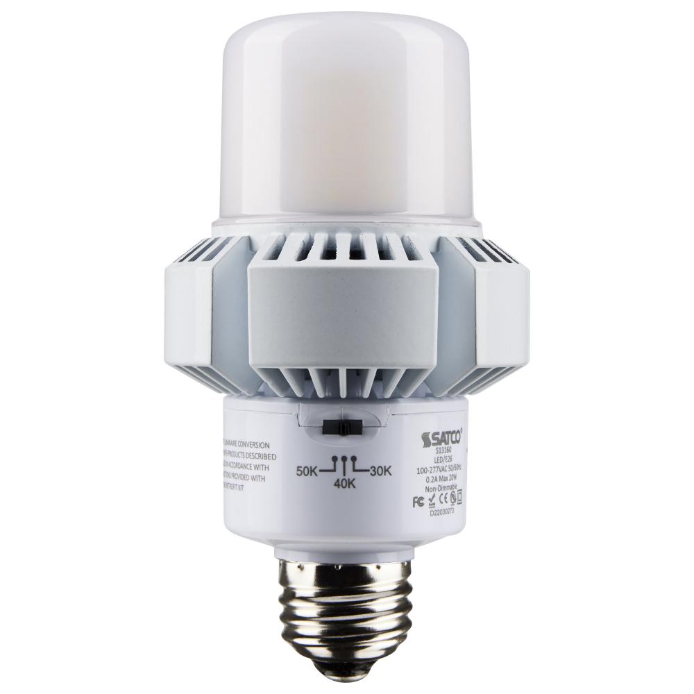 20 Watt; A-Plus 23; LED; CCT Selectable 3K/4K/5K; Medium base; Type B; Ballast Bypass; 100-277 Volt;