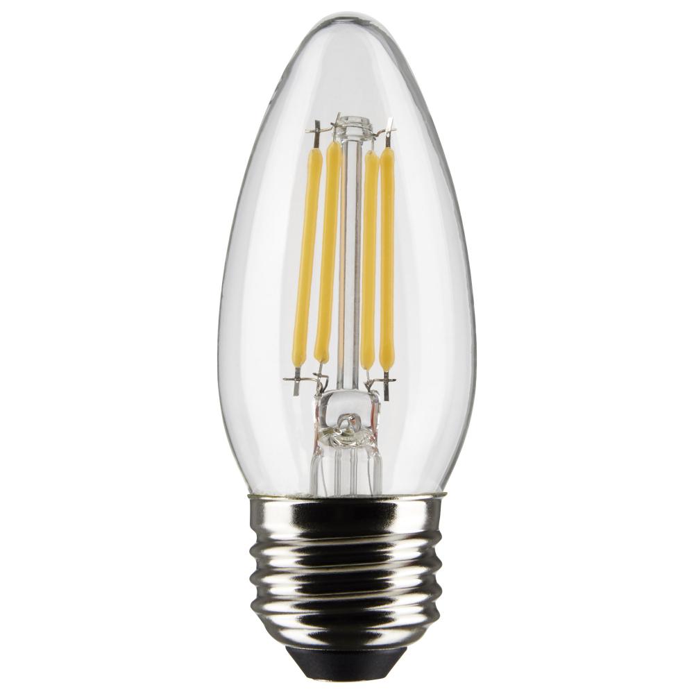 5.5 Watt B11 LED; Clear; Medium base; 90 CRI; 4000K; 120 Volt