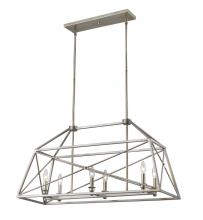 Z-Lite 447-36AS - 6 Light Linear Chandelier