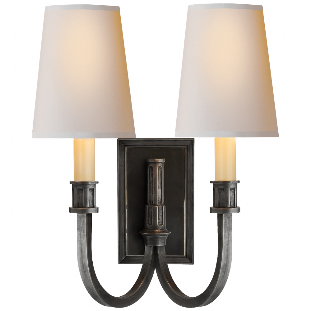 Modern Library Double Sconce