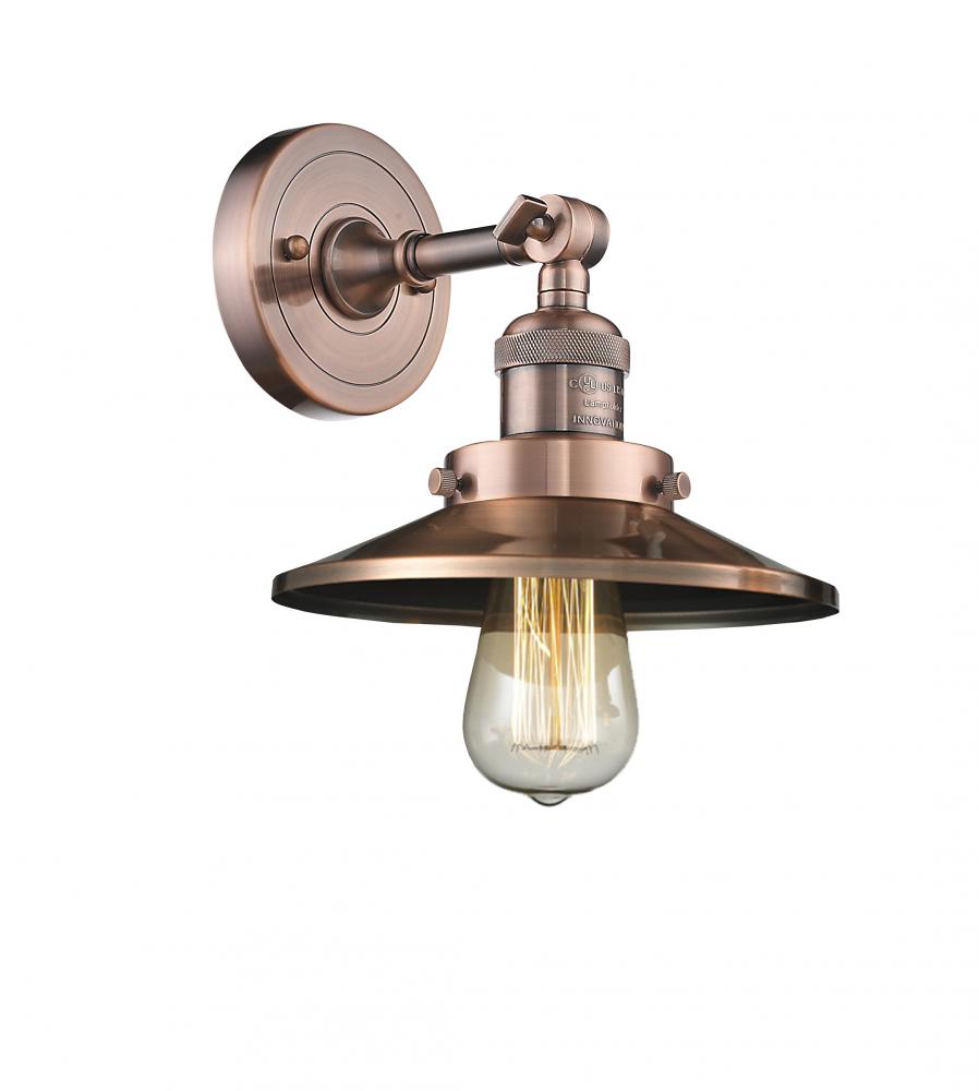 Railroad - 1 Light - 8 inch - Antique Copper - Sconce