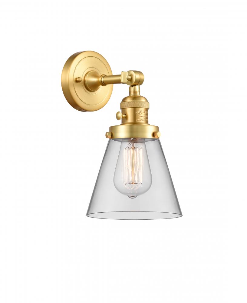 Cone - 1 Light - 6 inch - Satin Gold - Sconce