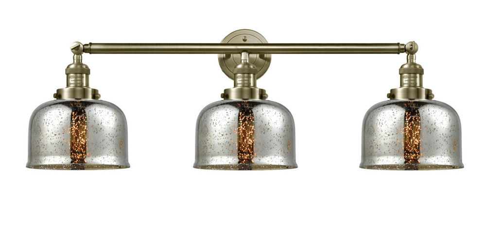 Bell - 3 Light - 32 inch - Antique Brass - Bath Vanity Light