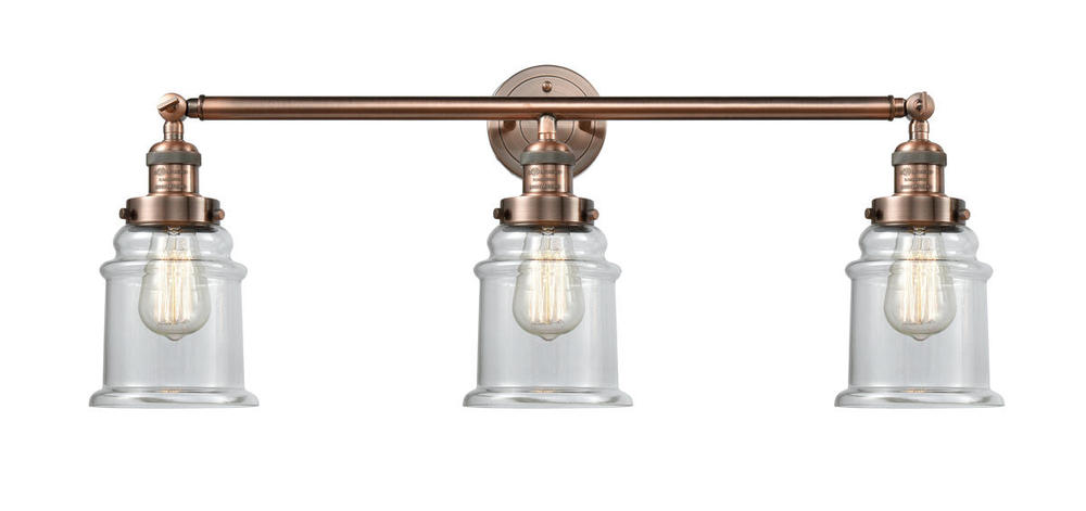 Canton - 3 Light - 30 inch - Antique Copper - Bath Vanity Light