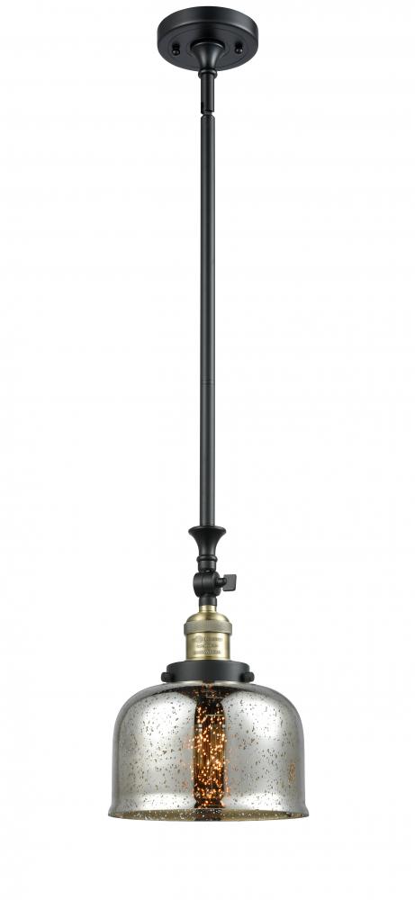 Bell - 1 Light - 8 inch - Black Antique Brass - Stem Hung - Mini Pendant