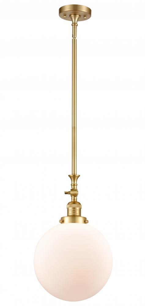 Beacon - 1 Light - 10 inch - Satin Gold - Stem Hung - Mini Pendant