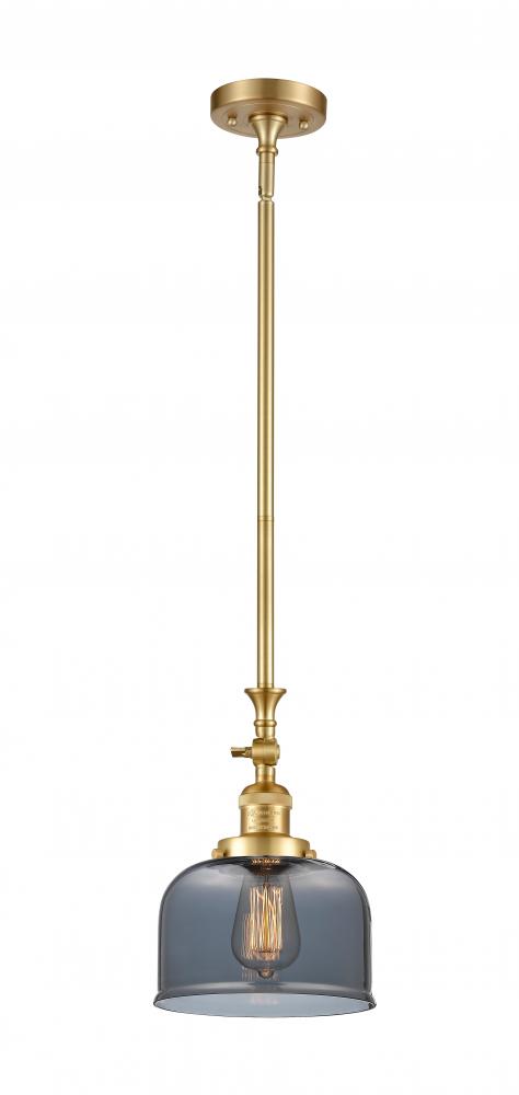 Bell - 1 Light - 8 inch - Satin Gold - Stem Hung - Mini Pendant