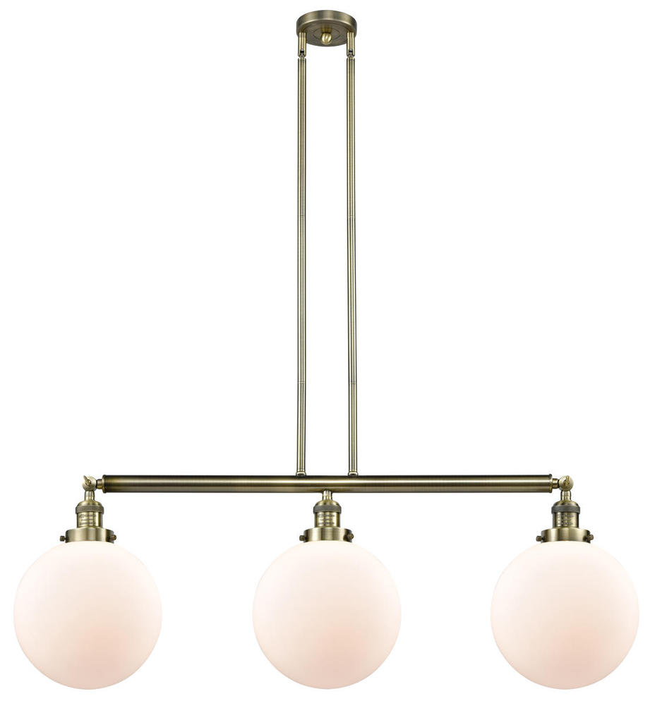 Beacon - 3 Light - 42 inch - Antique Brass - Stem Hung - Island Light