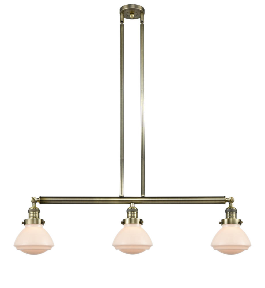 Olean - 3 Light - 39 inch - Antique Brass - Stem Hung - Island Light