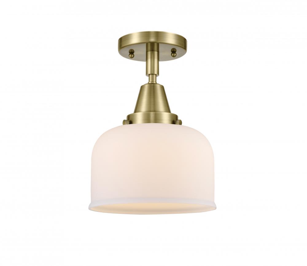 Bell - 1 Light - 8 inch - Antique Brass - Flush Mount