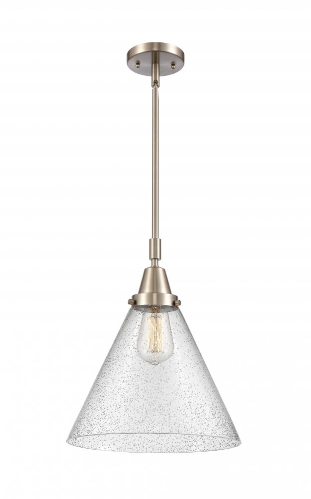 Cone - 1 Light - 12 inch - Brushed Satin Nickel - Mini Pendant