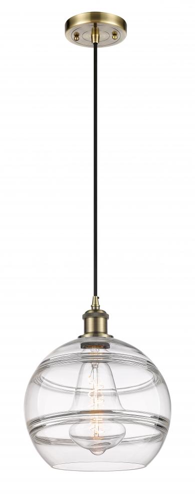 Rochester - 1 Light - 10 inch - Antique Brass - Cord hung - Mini Pendant