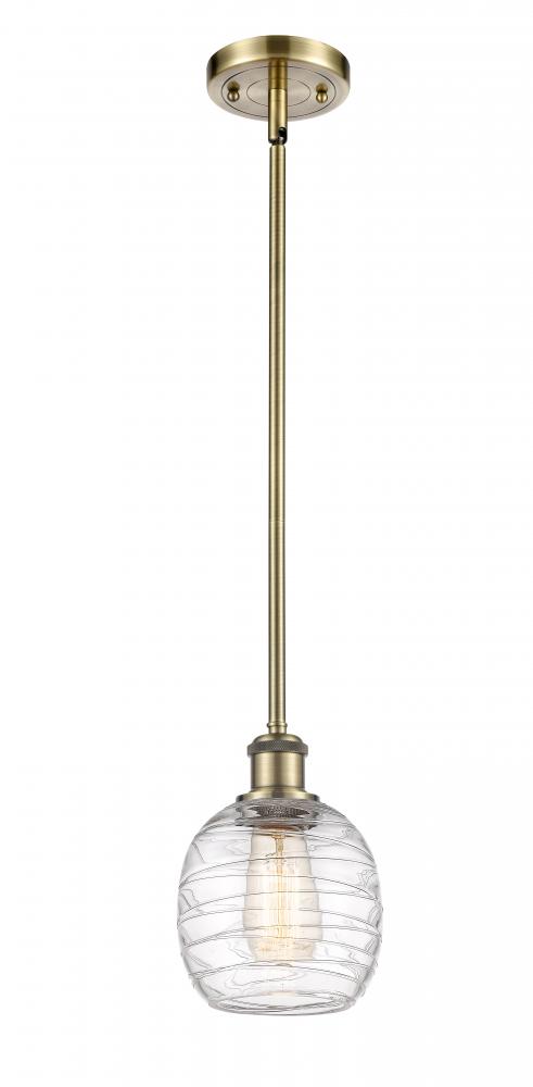 Belfast - 1 Light - 6 inch - Antique Brass - Mini Pendant