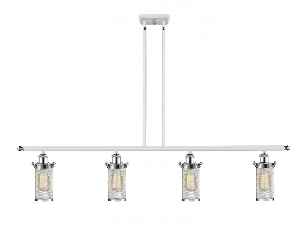 Bleecker - 4 Light - 48 inch - White Polished Chrome - Cord hung - Island Light