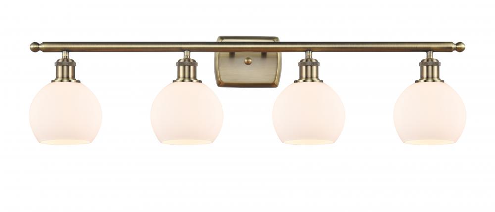 Athens - 4 Light - 36 inch - Antique Brass - Bath Vanity Light