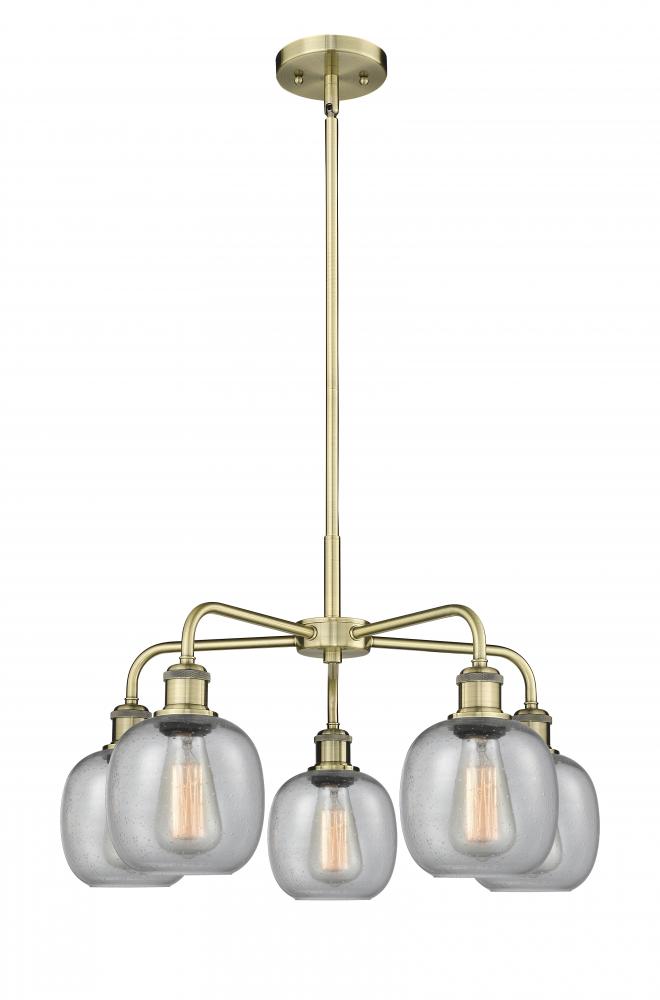 Belfast - 5 Light - 24 inch - Antique Brass - Chandelier