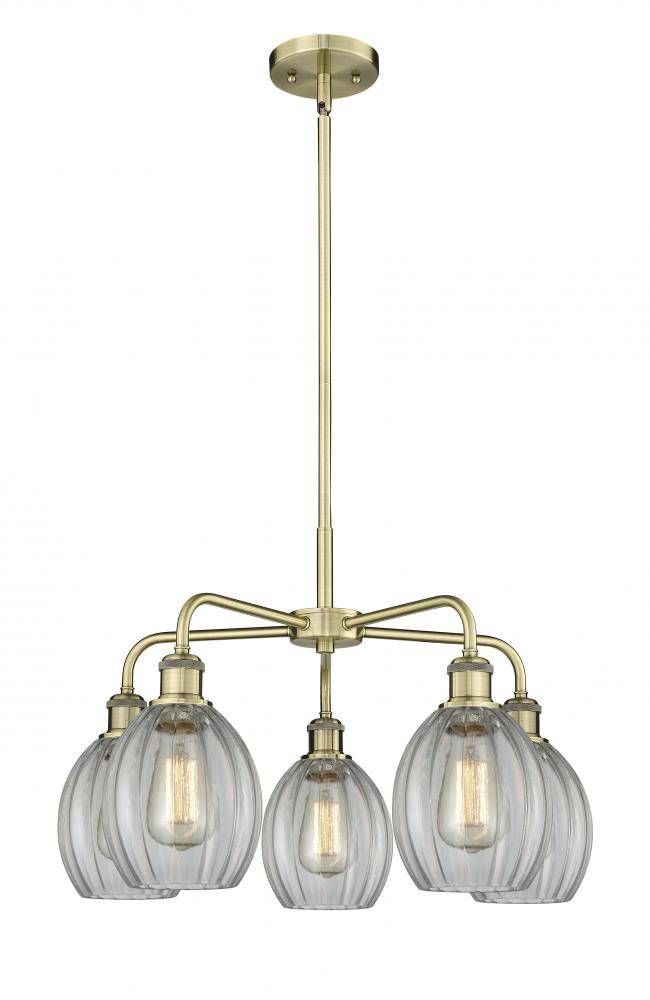 Eaton - 5 Light - 24 inch - Antique Brass - Chandelier