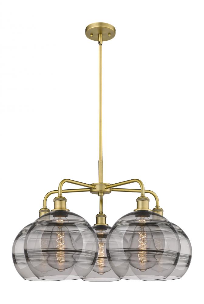 Rochester - 5 Light - 28 inch - Brushed Brass - Chandelier