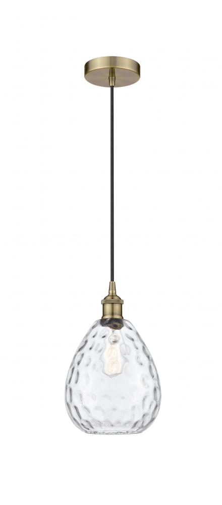 Waverly - 1 Light - 8 inch - Antique Brass - Cord hung - Mini Pendant