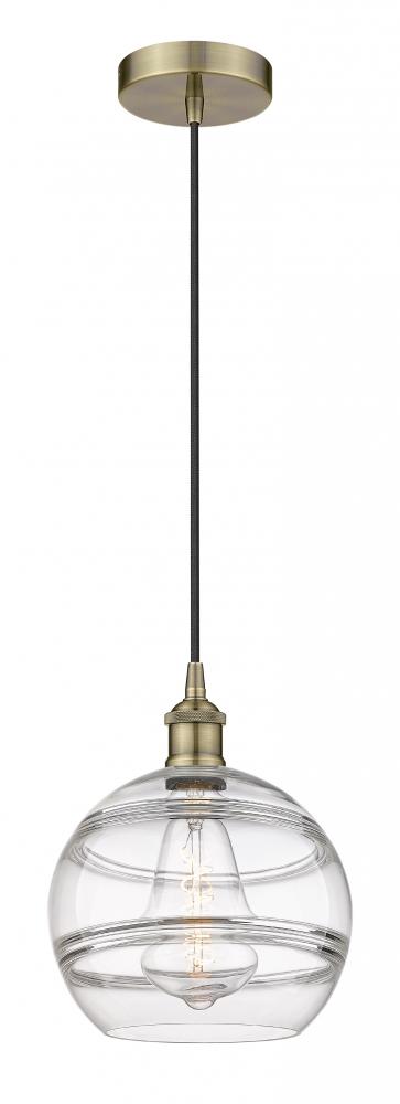 Rochester - 1 Light - 10 inch - Antique Brass - Cord hung - Mini Pendant