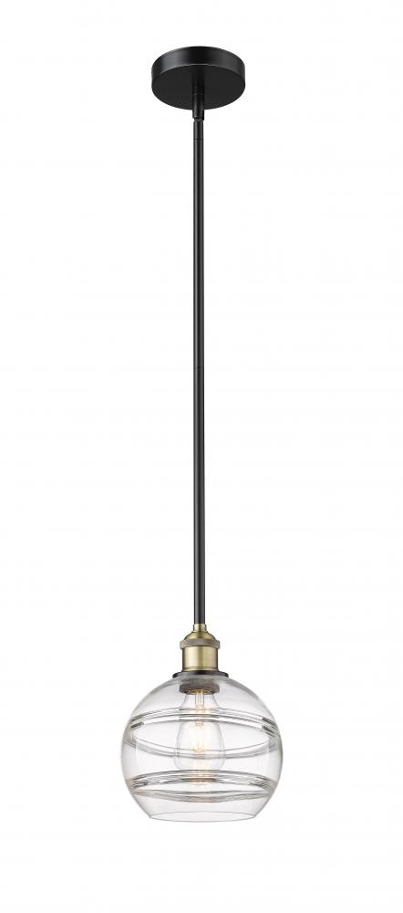 Rochester - 1 Light - 8 inch - Black Antique Brass - Cord hung - Mini Pendant